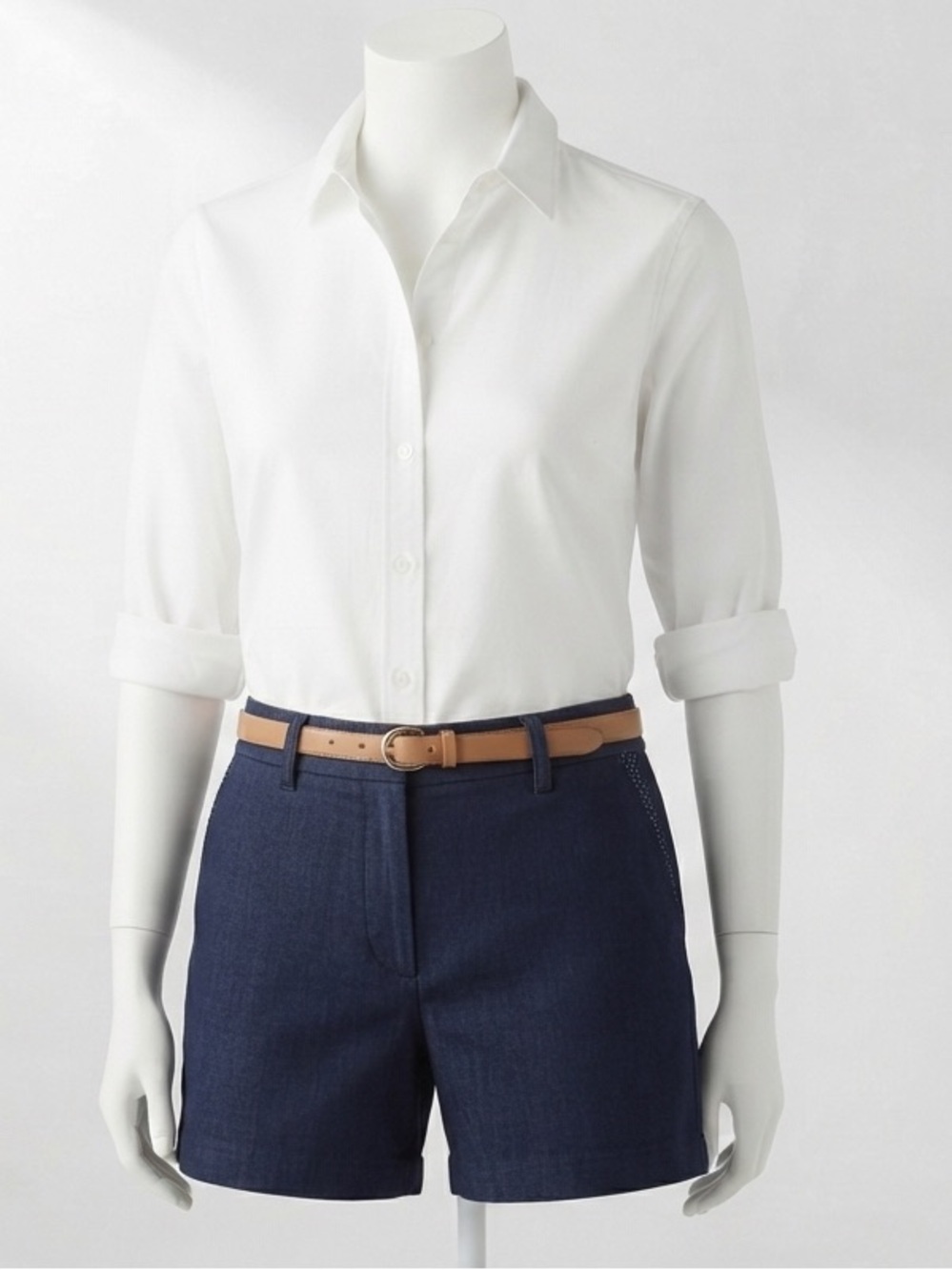 Banana Republic Hampton Fit Navy Flat-Front Tailored Shorts size 4